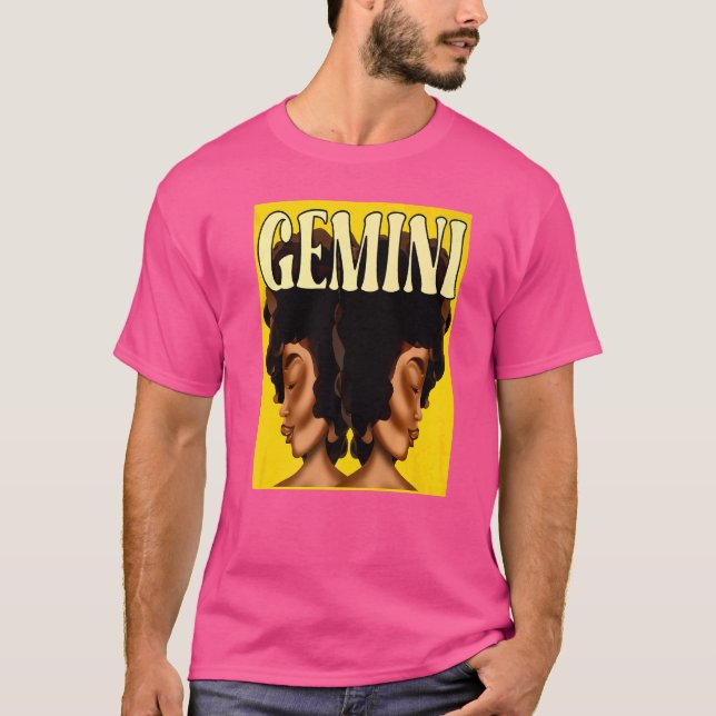 Zodiac Sun Sign Gemini  Astrology  Horoscope T-Shirt (Front)