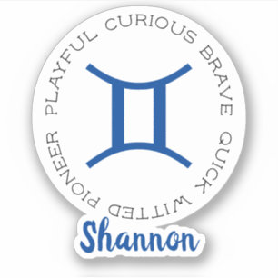 Zodiac Symbol Gemini Sticker