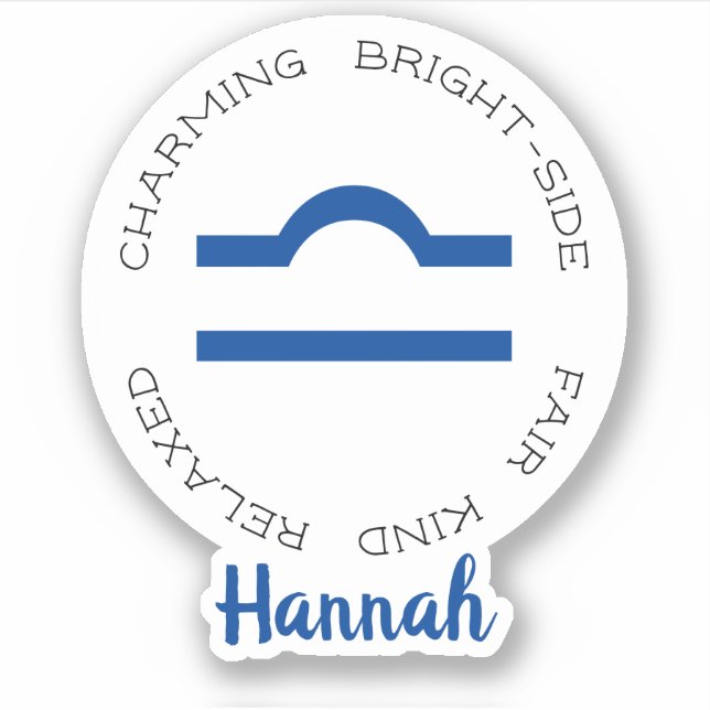 Zodiac Symbol Libra Sticker (Front)