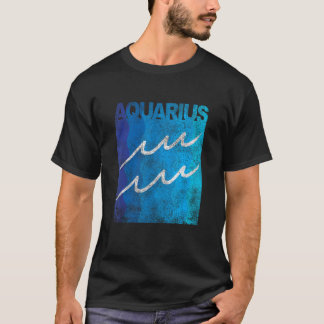 Zodiac Symbol Sign Aquarius Mens or Womens T-Shirt