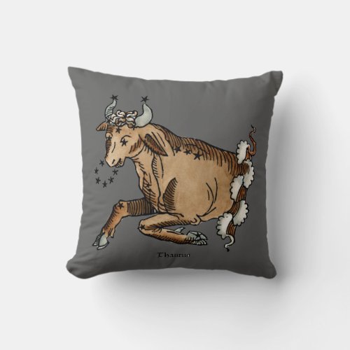 Zodiac Taurus 1482 Throw Pillow