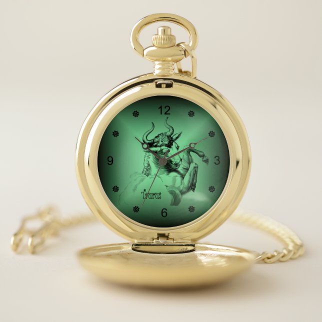 Zodiac ~ Taurus ~ Astrological Signs ~ Horoscope ~ Pocket Watch (Inside)
