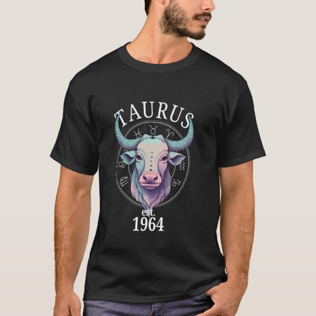 Zodiac Taurus Bull Born in 1964 T-Shirt (Front)