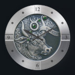 Zodiac ~ Taurus ~ Celestial ~ Western Astrology ~  Large Clock<br><div class="desc">~ Commemorative Coin Of Belarus ~</div>