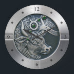 Zodiac ~ Taurus ~ Celestial ~ Western Astrology ~  Large Clock<br><div class="desc">~ Commemorative Coin Of Belarus ~</div>