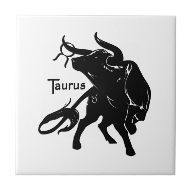 Zodiac Taurus Ceramic Tile (Front)