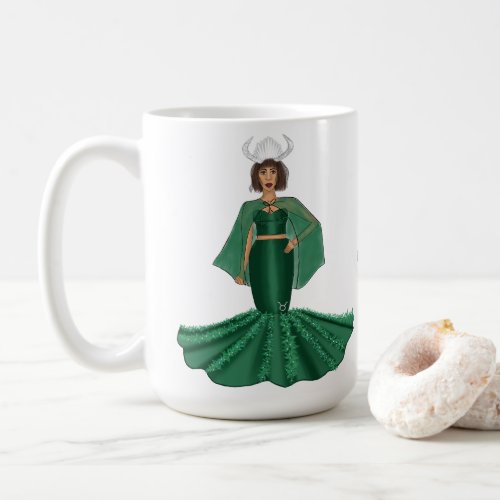 Zodiac Taurus Goddess with Horns Coffee Mug