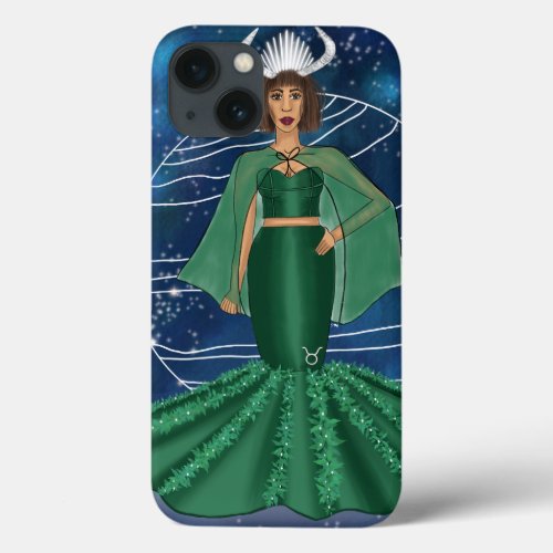 Zodiac Taurus Goddess with Ruling Planet Venus  iPhone 13 Case