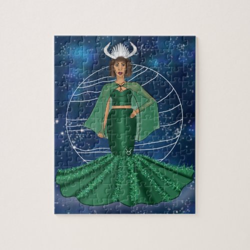 Zodiac Taurus Goddess with Ruling Planet Venus  Jigsaw Puzzle