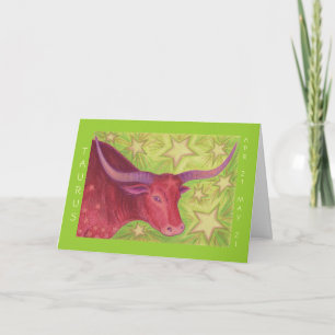 Zodiac Taurus 'Happy Birthday' greeting card