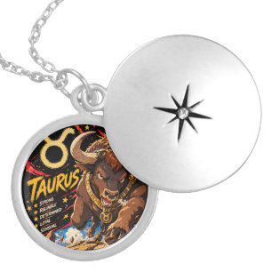 Zodiac Taurus horoscope Locket Necklace