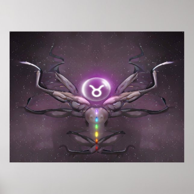 Zodiac Taurus Horoscope Sign Poster (Front)