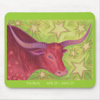 Zodiac Taurus mousepad dates