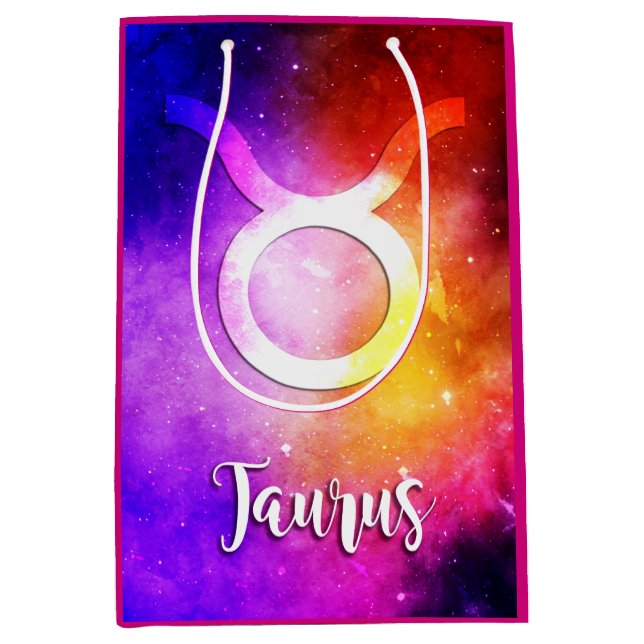 Zodiac : Taurus Space Candy Medium Gift Bag (Front)