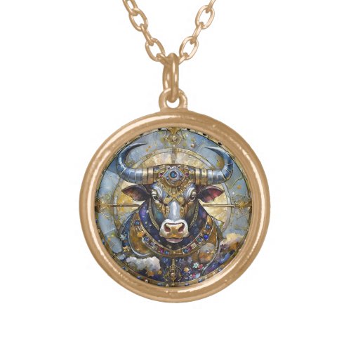 Zodiac _ Taurus The Bull Gold Plated Necklace