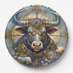 Zodiac - Taurus The Bull Paper Plates