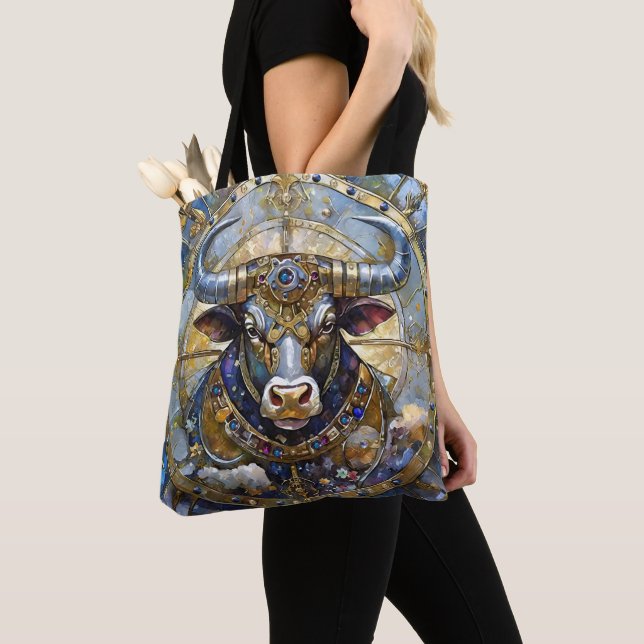 Zodiac - Taurus The Bull Tote Bag (Close Up)