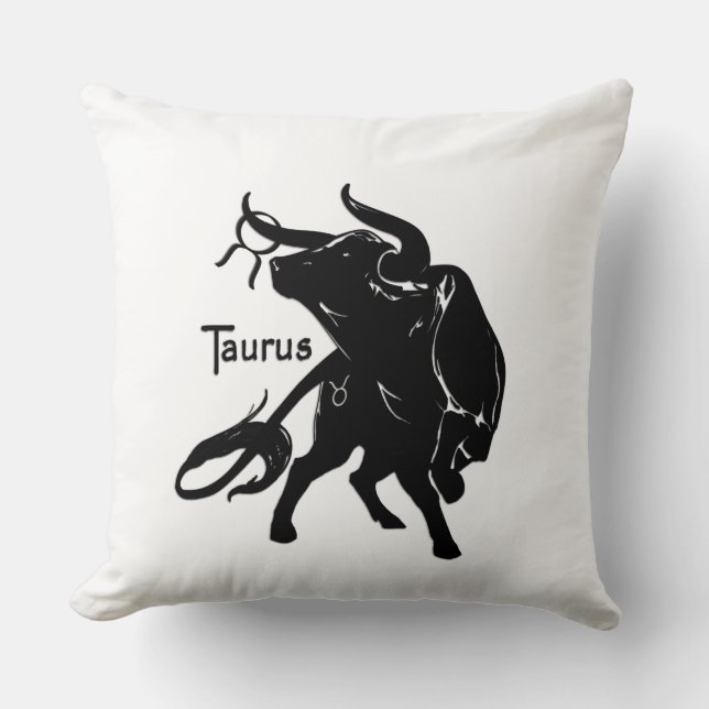 Zodiac Taurus  Throw Pillow (Front)