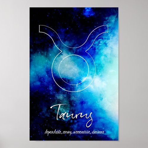 Zodiac  Taurus Traits Poster