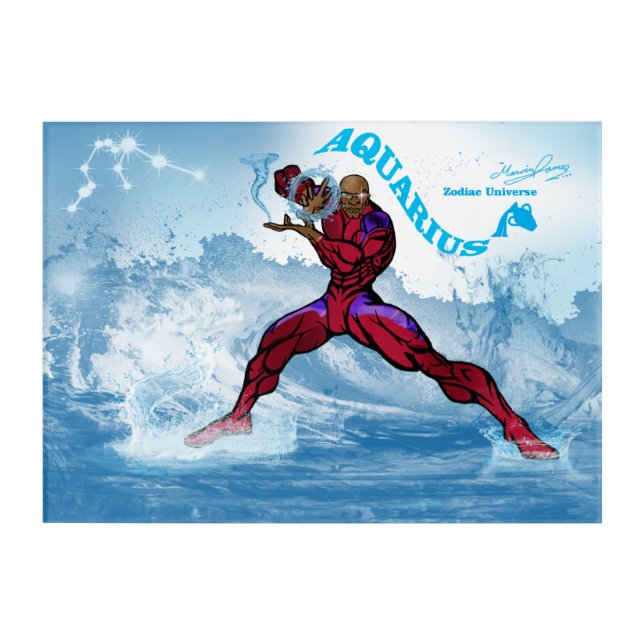 Zodiac Universe - Aquarius-Acrylic Wall Art (Front)