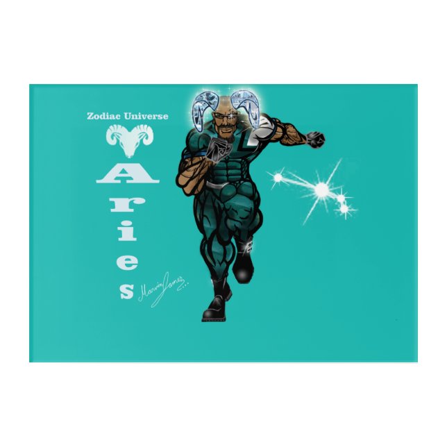 Zodiac Universe Aries - Acrylic Wall Art (Front)