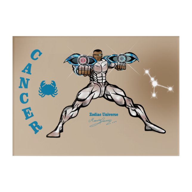 Zodiac Universe Cancer - Acrylic Wall Art (Front)