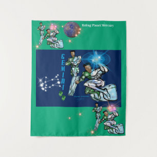 Zodiac Universe -Gemini-Party Banner Tapestry