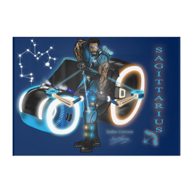 Zodiac Universe Sagittarius - Acrylic Wall Art (Front)