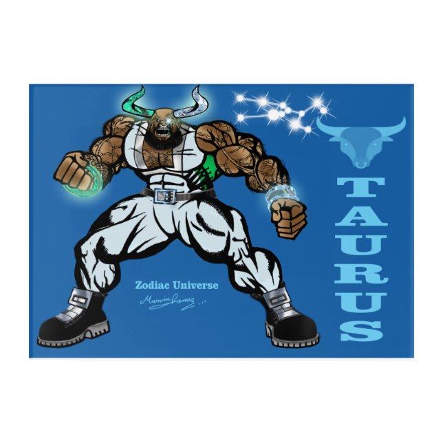 Zodiac Universe Taurus - Acrylic Wall Art (Front)