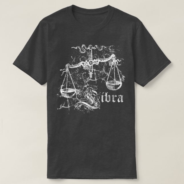 Zodiac Vintage Libra T-Shirt (Design Front)
