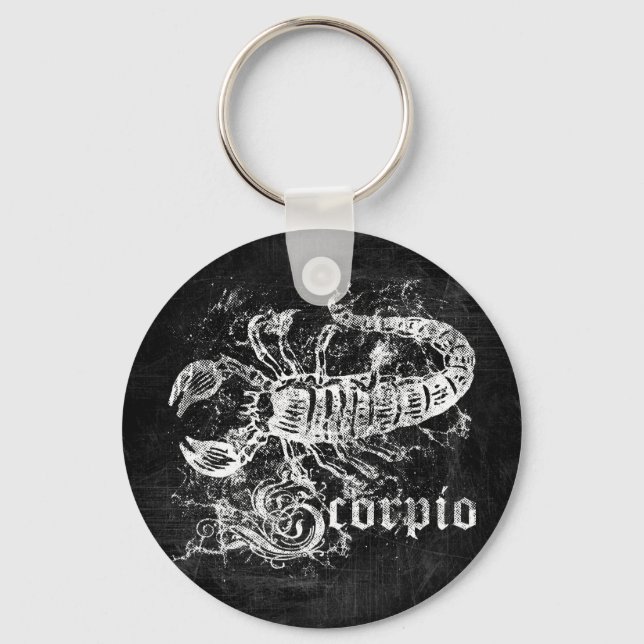 Zodiac Vintage Scorpio Keychain (Front)