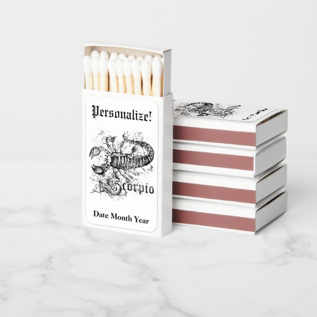 Zodiac Vintage Scorpio Matchboxes (Stacked)