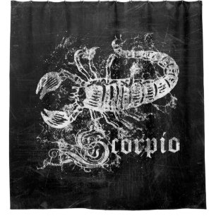 Zodiac Vintage Scorpio Shower Curtain
