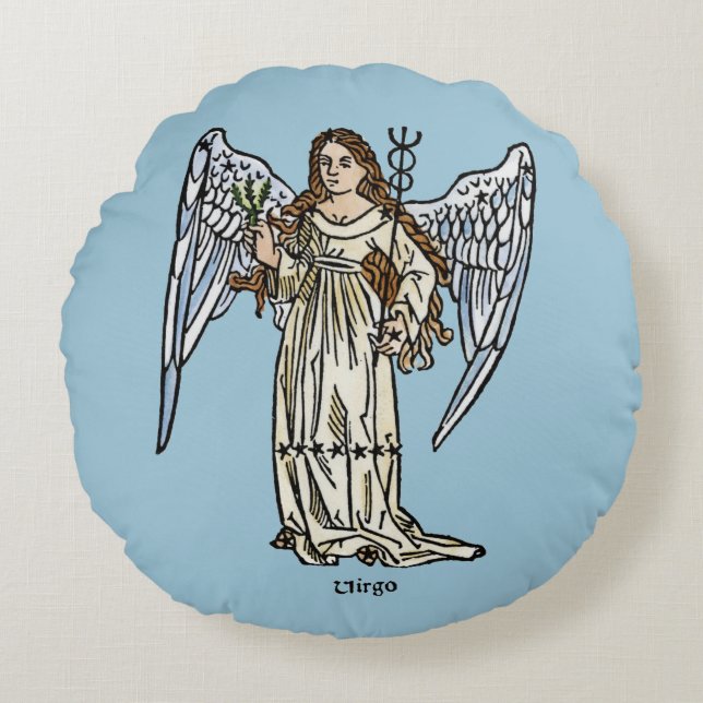 Zodiac: Virgo, 1482 Round Pillow (Front)