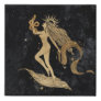 Zodiac Virgo | Cosmic Gold and Black Astrology Faux Canvas Print