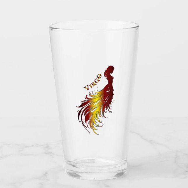 Zodiac Virgo Drinkware Glass (Front)