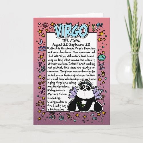 Zodiac _ Virgo Fun Facts Card