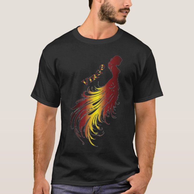 Zodiac Virgo Men Black Shirt (Front)