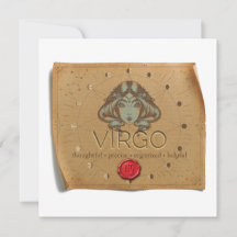 ZODIAC - Virgo - Personalized Notecard