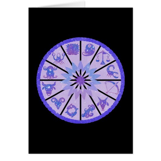 Zodiac Wheel Celestial Art Card (Front)