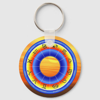 Zodiac Wheel Keychain