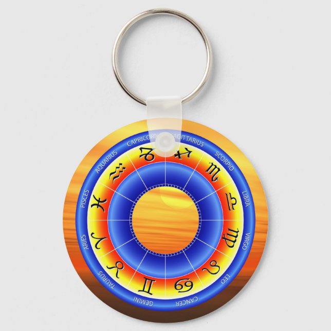 Zodiac Wheel Keychain (Front)