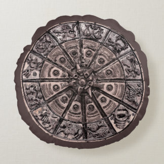 Zodiac Wheel Round Pillow