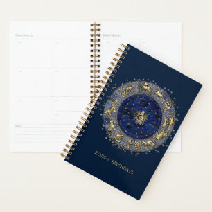 Zodiac Wheel (text customizable) Planner