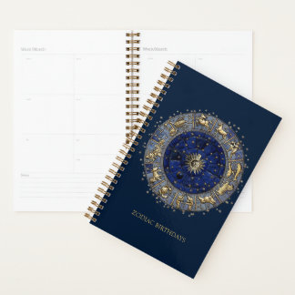 Zodiac Wheel (text customizable) Planner