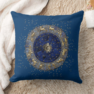 Zodiac Wheel Throw Pillow