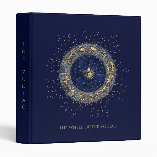 Zodiac Wheel w/out your title 3 Ring Binder (Front/Spine)