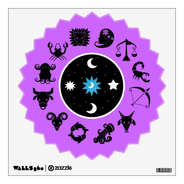 Zodiac Wheel Wall Decal (Front)