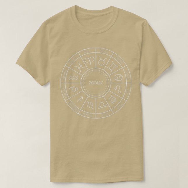 Zodiac Wheel Wife Zodiac Horoscope Astrology 2714  T-Shirt (Design Front)