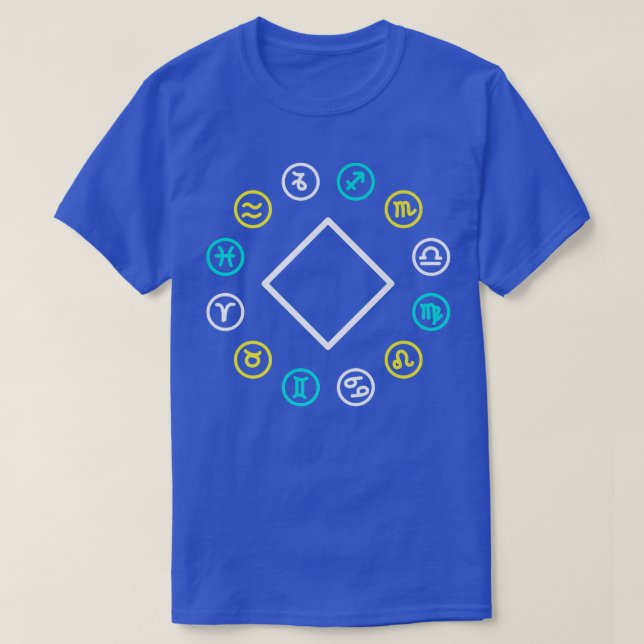 Zodiac Wheel Wife Zodiac Horoscope Astrology Premi T-Shirt (Design Front)